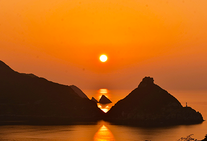 矢堅目の夕景